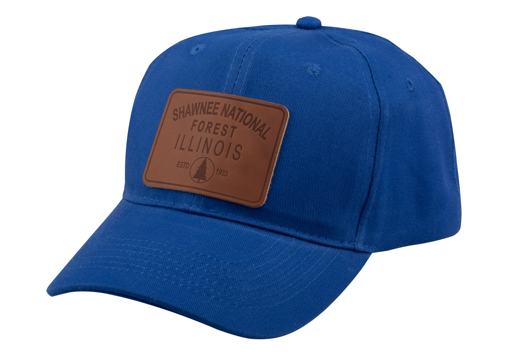 Ball Cap with Shawnee National Forest Leather Patch